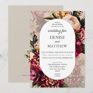 Convites Rysanthemum Romântico Em Casamento Perfeitamente P