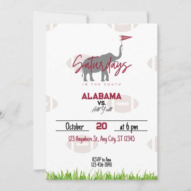 Convites Sábados no South Football Watching Party (Frente)