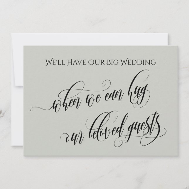 Convites Sábio Leve Quando Podemos Abraçar Você Adiou O Cas (Frente)