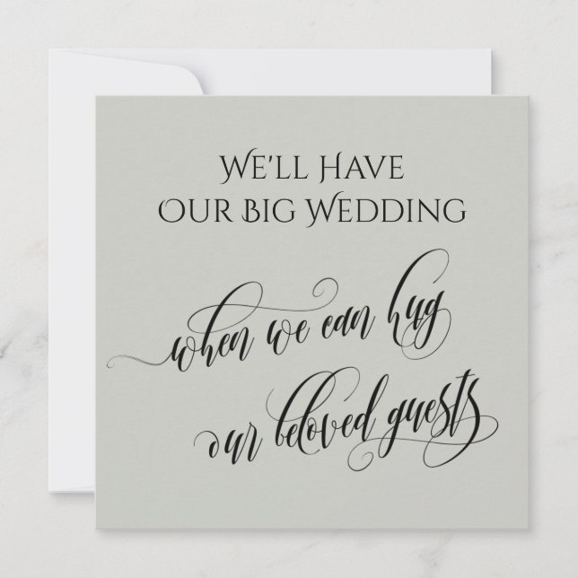 Convites Sábio Leve Quando Podemos Abraçar Você Adiou O Cas (Frente)