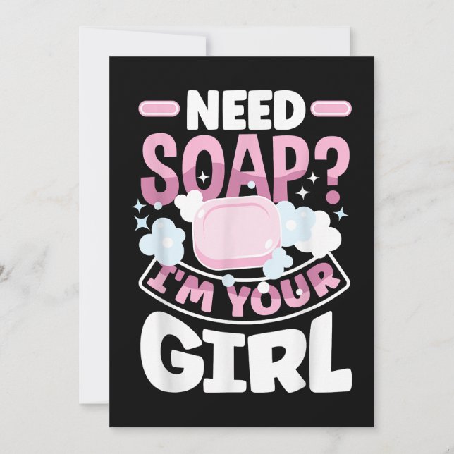 Convites Sabonete de Fazer de sabonete engraçado (Frente)