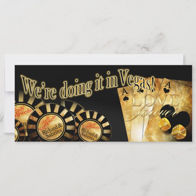 Convites Sabrina Las Vegas Casamento de Luxo (Frente)