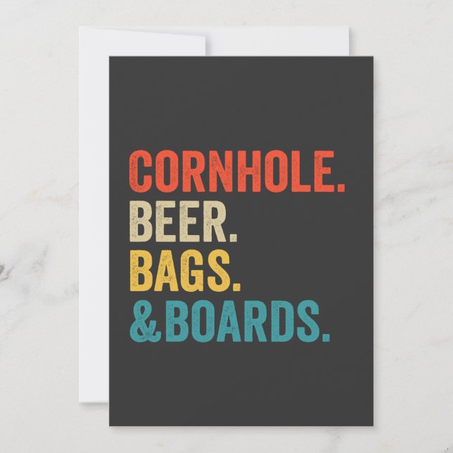 Convites Sacos de cerveja Cornhole & Tábuas Presente engraç (Frente)