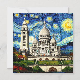 Convites Sacre-Coeur Paris França Noite Estrelada