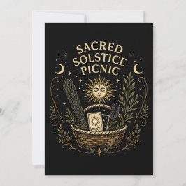 Convites Sacred Solstice Picnic Litha Postcard