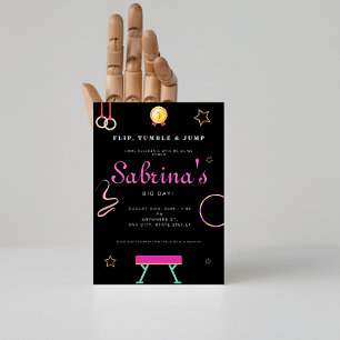 Convites Sacudir tumble e salta Festa de aniversário de gar