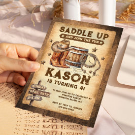 Convites Saddle Country Western Cowboy
