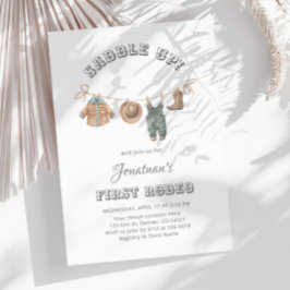 Convites Saddle Little Cowboy Primeiro Aniversário do Rodeo