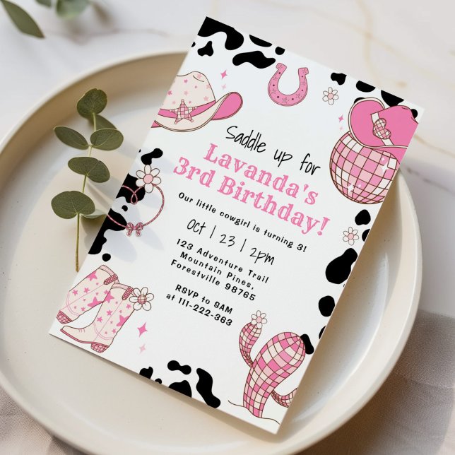 Convites Saddle para o rodeio da aniversário de 3 anos (Criador carregado)
