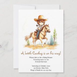 Convites Saddle Up: Aventura Chá de fraldas Cowboy