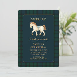 Convites Saddle Up Preppy Horse Birthday 