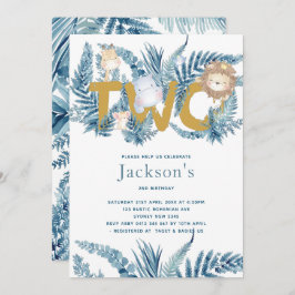 Convites Safari Animais Segundo Aniversário