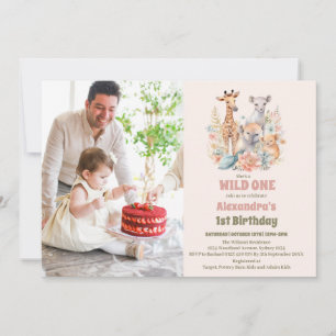 Convites Safari Animal Selvagem Um Aniversário De 11 ruas