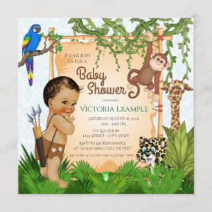 Convites Safari Baby Shower