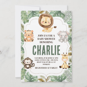 Convites Safari Baby Shower