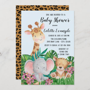 Convites Safari Baby Shower