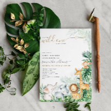 Safari Bebês Chá de fraldas Verde