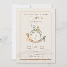 Convites Safari Crest