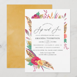 Convites Safari Floral Aquarela Beber e Ver