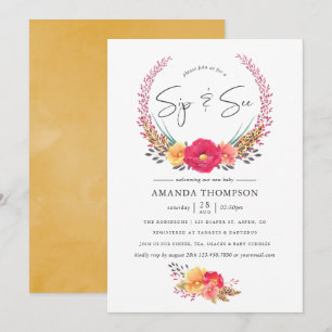 Convites Safari Floral Aquarela Beber e Ver
