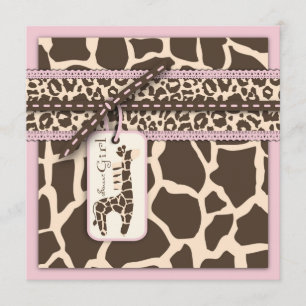 Convites Safari Girl Invent Square B