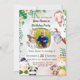 Convites Safari & Jungle Birthday Invents for Kids
