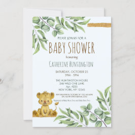 Convites Safari Jungle Lion Books para Chá de fraldas