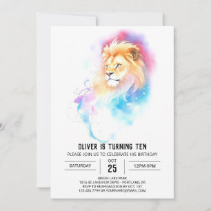 Convites Safari Online Lion Birthday