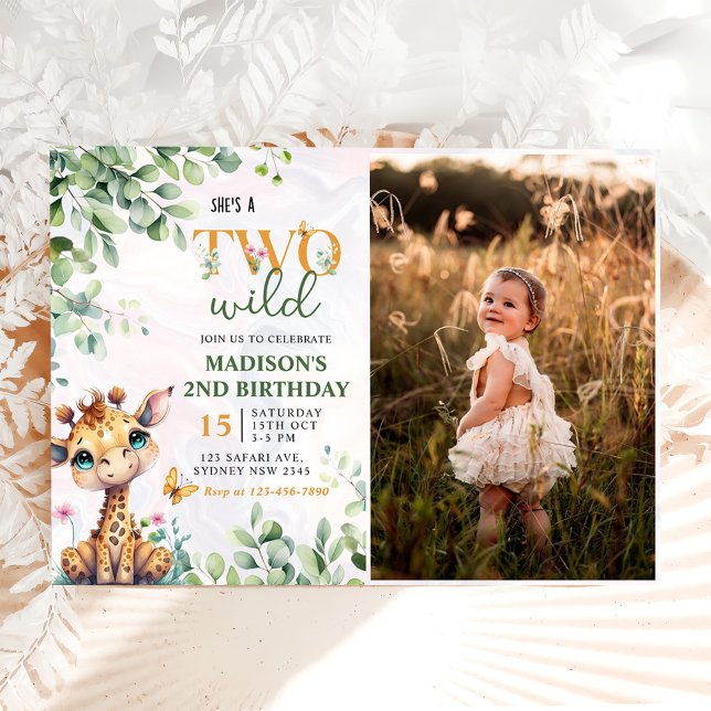Convites Safari Selgle Animal Foto de Dois segundos anivers (Criador carregado)
