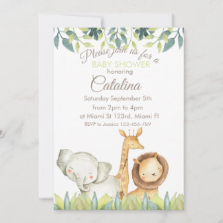Convites Safari Theme Baby Shower Invitation