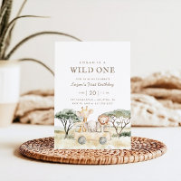 Safari Wild One Jungle Animal Birthday
