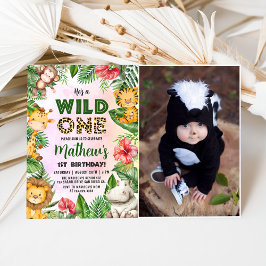 Convites Safari Wild One primeiro aniversario Photo