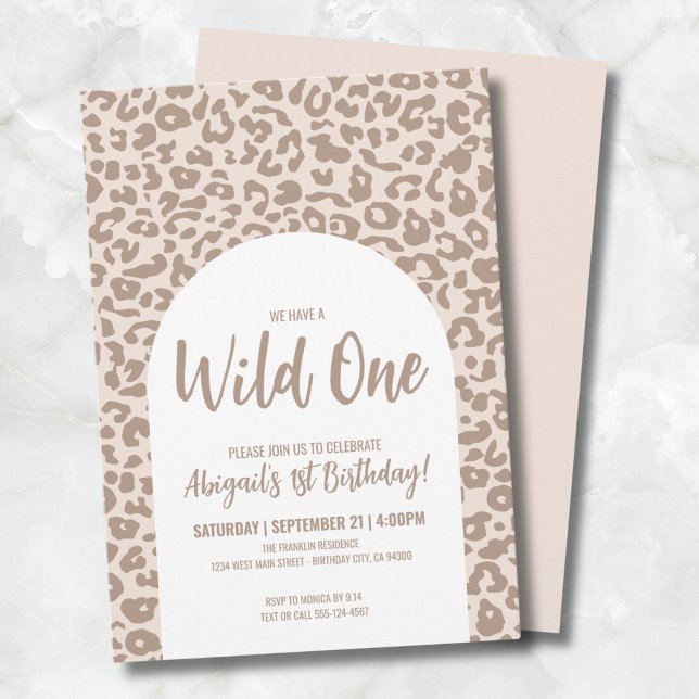 Convites Safari Wild Um Partido primeiro aniversario (Safari Wild One 1st Birthday Party Invitation)