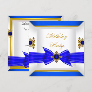 Convites Safira Azul Royal Jóia de Natal Arco de Aniversári