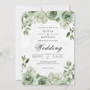 Convites Sage Blossom Arch Casamento