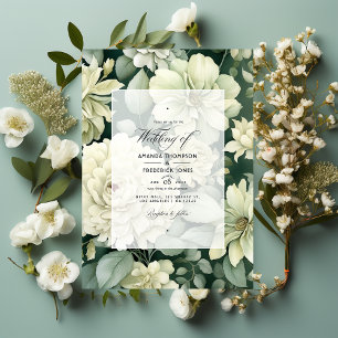 Convites Sage e Ivory Floral Wedding
