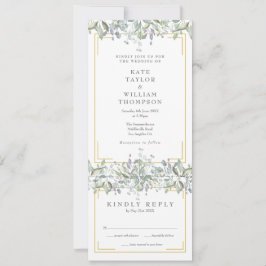 Convites Sage E Lilac Greenery Todos Em Um Casamento