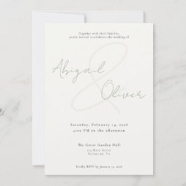 Convites Sage Elegant & Minimal | Modern & Simple Wedding