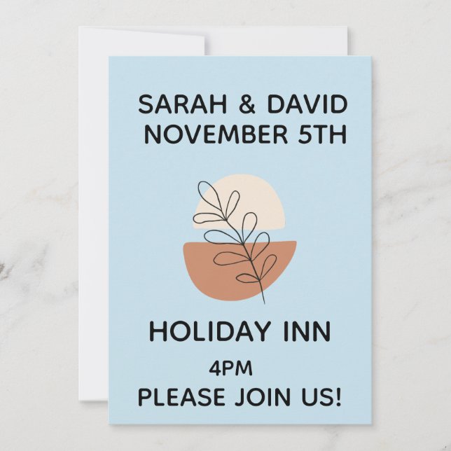 CONVITES SAGE FLORAL CUSTOM WEDDING INVITATION (Frente)