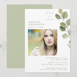 Convites Sage Fotográfica Noiva, destruindo nosso Chá para 