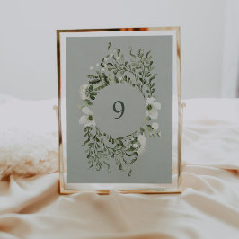 Convites Sage Garden Table Number Sinal de Recepção de casa