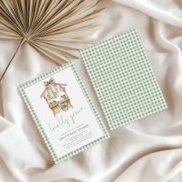 Sage Gingham Script Localmente Cultivado Chá de fr