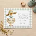 Convites Sage Gingham Silly Goose Baby Shower Thank You<br><div class="desc">Sage Gingham Silly Goose Baby Shower Thank You. Available digitally and printed. Say thanks after your event with this modern cute goose and gingham design. Personalise words as required.</div>