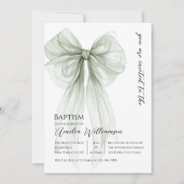 Convites Sage Green Arco Baptism