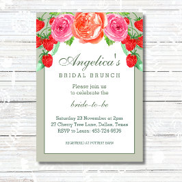 Convites Sage Green Blush Pink Peach Peony Bridal Brunt