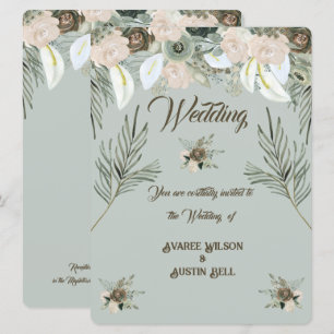 Convites Sage Green e Vanilla Cream Weds