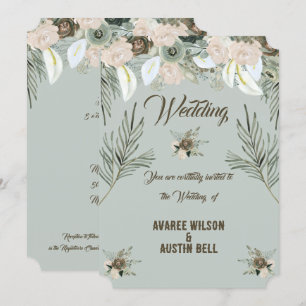 Convites Sage Green e Vanilla Cream Weds