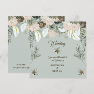 Convites Sage Green e Vanilla Cream Weds