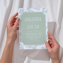 Sage Green Elegant Chinoiserie Weding