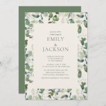 Sage Green Eucalyptus deixa casamento verde